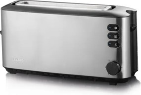 Severin AT 2515 - Prăjitor de pâine, 2 fante, 1000W/230V, inox/negru