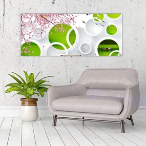 Tablou - Ponton peste lac (120x50 cm)