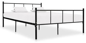 284639 vidaXL Cadru de pat, negru, 140 x 200 cm, metal