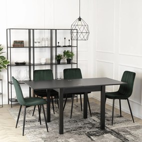 JAKS Masă extensibilă 80 - 160cm Max negru 2/2