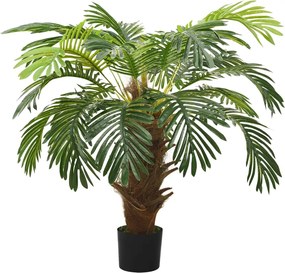 vidaXL Plantă artificială palmier cycas cu ghiveci, verde, 90 cm