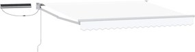 vidaXL Cort electric retractabil Alb 3,5 x 2,5 m