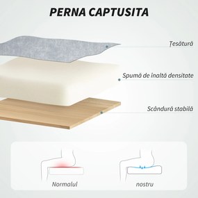 HOMCOM Scaun de Birou cu Masaj prin Vibrații, Roți Pivotante și Înălțime Reglabilă, 66x60x113-121 cm, Gri | Aosom Romania