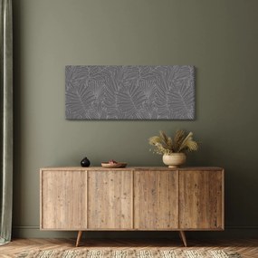 Tablou - Frunze de palmier gri (120x50 cm)