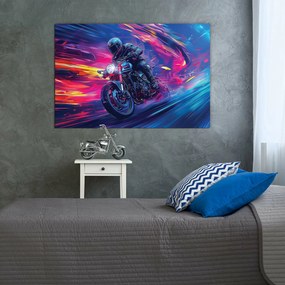 DUBLEZ | Tablou modern – Motocicletă neon