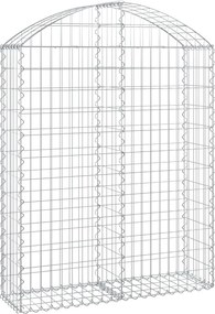 vidaXL Coș gabion arcuit, 100x30x120/140 cm, fier galvanizat