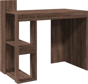 vidaXL Birou, stejar maro, 103,5x56,5x94 cm, lemn prelucrat