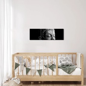 Tablou - Buddha, portret (cu ceas) (90x30 cm)