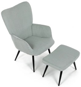 Fotoliu pentru relaxare cu suport pentru picioare L7285 BLUE6, albastru