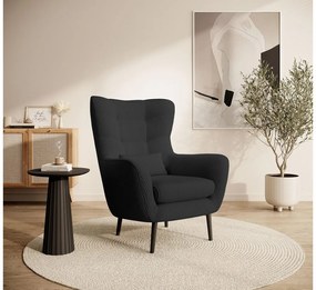 Fotoliu cu suport picioare Veneza VZ2  (negru + negru). 1099394