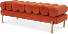 Bancheta moderna design LUX Oxley, Savona orange