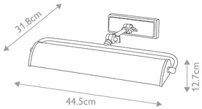 Aplică pentru tablouri Elstead WINCHFIELD-PLM-AB-OAK WINCHFIELD 2xE14/40W/230V stejar