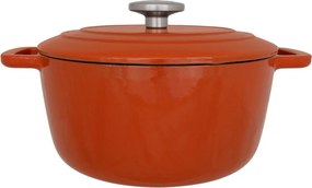 Oală fontă emailată cu capac 24 cm 4,6 L Ruginiu Fontestic Cosy &amp; Trendy 2942324
