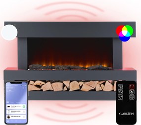 Klarstein Studio Light & Fire 3 Smart, Șemineu, 1000 / 2000 W, MDF, WiFi Control