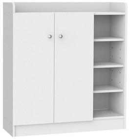 HOMCOM pantofar cu rafturi, 83x30x90cm, alb | Aosom Romania