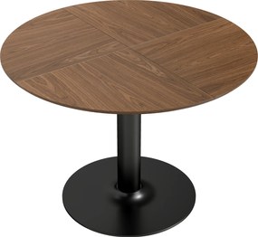 HOMCOM Masă rotundă pentru 6 persoane, masă de bucătărie cu blat generos și bază din oțel, Ø 110 x 78 cm, maro | Aosom Romania