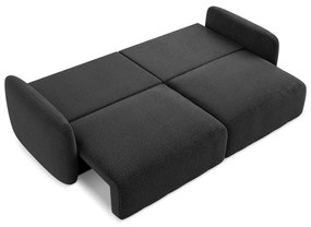 Canapea neagră extensibilă/cu spațiu de depozitare 238 cm Kalena – Makamii