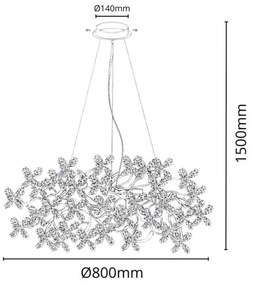 Lustră de cristal pe cablu 16xG9/40W/230V colorat