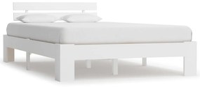 283156 vidaXL Cadru de pat, alb, 120 x 200 cm, lemn masiv de pin
