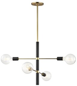 Candelabru design industrial-modern ASTRID cu 4 surse de lumina