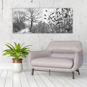 Tablou - Câmpuri în timpul iernii (120x50 cm)