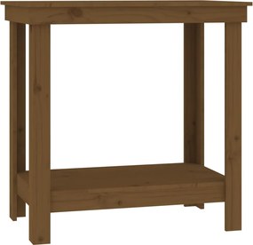 vidaXL Banc de lucru, maro miere, 80x50x80 cm, lemn masiv pin