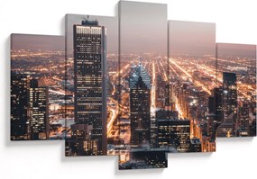 Tabloul cu metropolă luminată (150x105 cm)