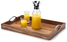 Tavă cu mânere metalice 53x36 cm acacia Continenta C4867