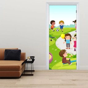 Fototapet pentru ușă - Loc de joacă la nisip (95x205cm)