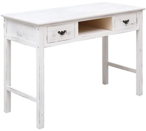 vidaXL Masă consolă, alb antichizat, 110 x 45 x 76 cm, lemn