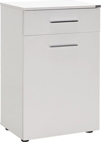 Dulap baie ADR-611-PP-1, alb, PAL melaminat, cu o usa si un sertar, 52