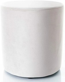 Taburet Doti B velvet gri deschis Blu03 ø38 cm