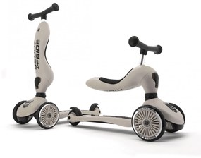 Trotineta copii cu sezut, transformabila 2in1, HighwayKick 1 Ash, 1-5 ani, pana la 50 kg, Scoot  Ride