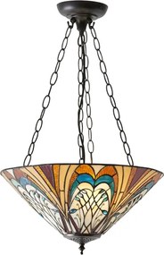 Endon 70750 - Lustră cu lanț Tiffany HECTOR 3xE27/60W/230V Ø 40 cm