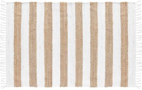 Covor alb-natural 50x80 cm Sagane – douceur d'intérieur