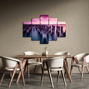 Tablou cu pari din lemn (150x105 cm)