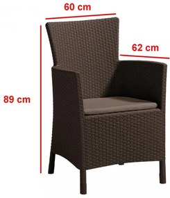 Set mobilier de grădină pentru balcon Corowa, maro
