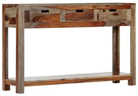 247753 vidaXL Masă consolă cu 3 sertare, 120x30x75 cm, lemn masiv de sheesham