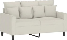 vidaXL Canapea cu 2 locuri, crem, 120 cm, catifea