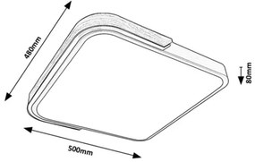 Plafonieră LED dimabilă ARILD LED/48W/230V Wi-Fi Tuya Rabalux 71146