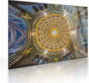 Tablou pe sticlă cu tavanul bisericii Siena (70x50 cm)