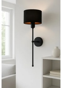 Aplica de perete MADELA 1xE14/40W/230V, neagră