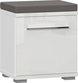 Bancuta pantofar Piano alba 46/35/53 cm