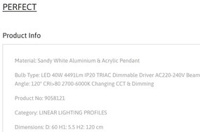Lustra LED suspendata design circular PERFECT 60cm alba CCT Dimmable