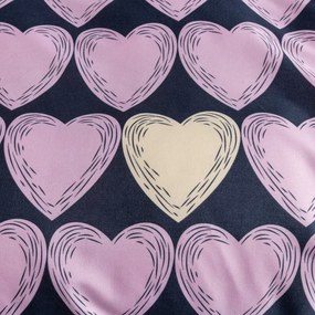 Lenjerie de pat din microfibra VIOLET HEARTS violet deschis Dimensiune lenjerie de pat: 2 buc 70 x 80 cm | 160 x 200 cm