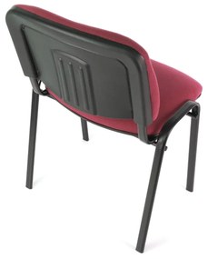 Scaun de conferinta Viva N, picioare negre, rosu