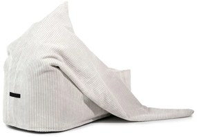 Fotoliu puf pentru copii crem cu tapițerie din catifea reiată Cocoon 120 – SLOWDOWN