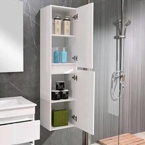 Dulap lateral Cube montat pe perete, alb