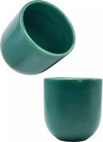 Pahar Cafea Novum Verde Emerald 250ml (Glazurat Manual)