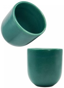 Pahar Cafea Novum Verde Emerald 250ml (Glazurat Manual)